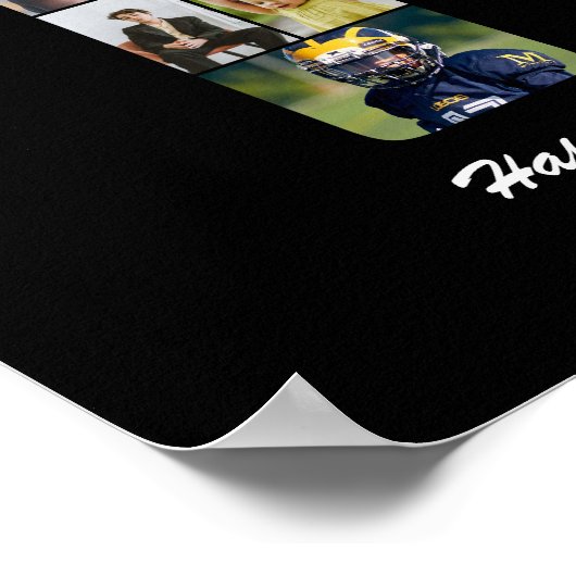 15e verjaardag nummer 15 aangepaste fotocollage poster (Hoek)