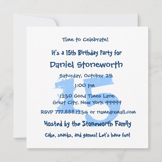 15e verjaardag of eender welk jaartal zwarte STAR Kaart (Achterkant)