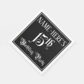 15e verjaardag Partij — Fancy Manuscript + de Naam Servet (Hoek)