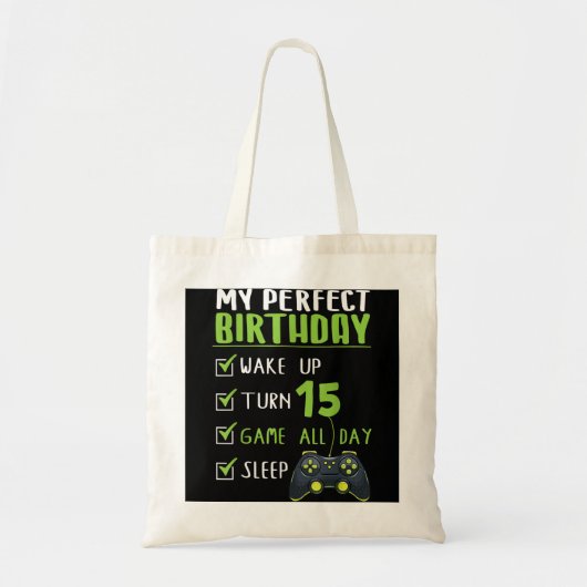15e verjaardag partij perfect voor gamer 15 jaar o tote bag (Voorkant)