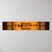 15e verjaardag Persoonlijke banner 60x11 Poster (Voorkant)