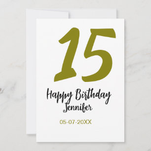 15e verjaardag Quiencenera Datum toevoegen Gouden Kaart