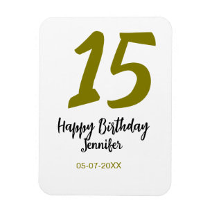 15e verjaardag Quiencenera Datum toevoegen Gouden Magneet