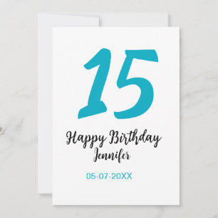 15e verjaardag Quiencenera Datum toevoegen Jaar Bl Kaart