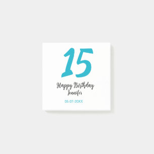 15e verjaardag Quiencenera Datum toevoegen Jaar Bl Post-it® Notes