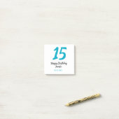 15e verjaardag Quiencenera Datum toevoegen Jaar Bl Post-it® Notes (Op bureau)