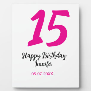 15e verjaardag Quiencenera Datum toevoegen Jaar ro Fotoplaat