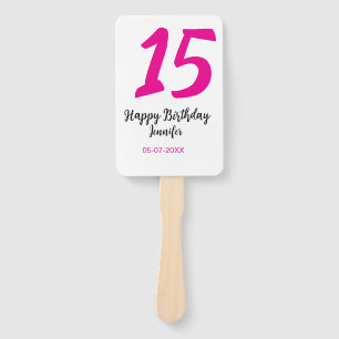 15e verjaardag Quiencenera Datum toevoegen Jaar ro Handwaaier