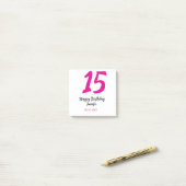 15e verjaardag Quiencenera Datum toevoegen Jaar ro Post-it® Notes (Op bureau)