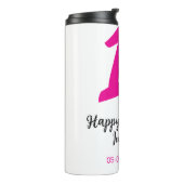 15e verjaardag Quiencenera Datum toevoegen Jaar ro Thermosbeker (Gedraaid links)