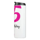 15e verjaardag Quiencenera Datum toevoegen Jaar ro Thermosbeker (Geroteerd rechts)