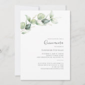 15e verjaardag Quinceanera Eucalyptus Foliage Invi Kaart (Voorkant)