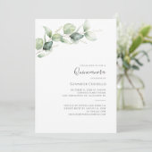 15e verjaardag Quinceanera Eucalyptus Foliage Invi Kaart (Staand voorkant)