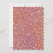 15e verjaardag Quinceanera Oranje Roze Rose Glitte Kaart (Achterkant)