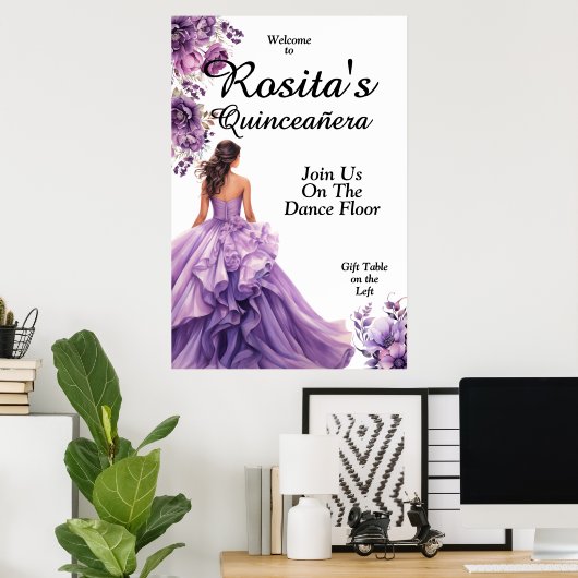15e verjaardag Quinceanera Poster (Thuiskantoor)