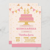 15e verjaardag Quinceañera uitnodiging (Voorkant / Achterkant)