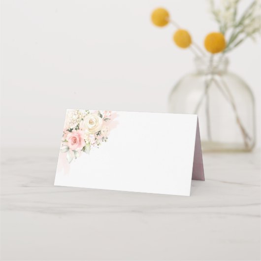 15e verjaardag Quinceanera Verjaardagsfeest Bloeme Plaatskaartje (Voorkant)