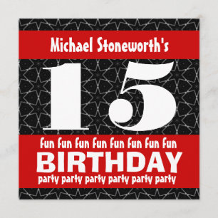 15e verjaardag Red White W10A van de Zwarte Partij Kaart