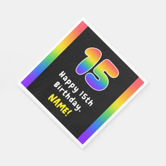 15e verjaardag: Regenboogspectrum # 15, Aangepaste Servet (Hoek)