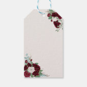 15e verjaardag rode rozen gouden bloemen nummer 15 cadeaulabel (Achterkant)