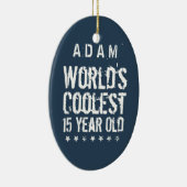 15e verjaardag 's werelds oudste 15-jarige marine keramisch ornament (Rechts)