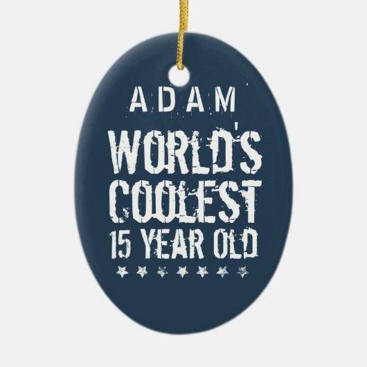 15e verjaardag 's werelds oudste 15-jarige marine keramisch ornament (Voorkant)