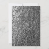 15e verjaardag Uitnodiging Black en Silver Glitter (Achterkant)