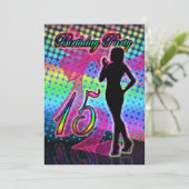 15e verjaardag uitnodiging van de partij , neon me (Staand voorkant)