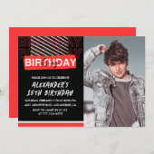 15e verjaardag uitnodigingen Mannen Party Foto Roo (Voorkant / Achterkant)