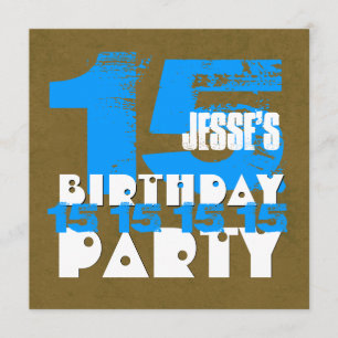 15e verjaardag van de 15e verjaardag van de 15e ja kaart