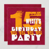 15e verjaardag van de 15e verjaardag van de 15e ja kaart (Voorkant / Achterkant)