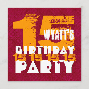 15e verjaardag van de 15e verjaardag van de 15e ja kaart