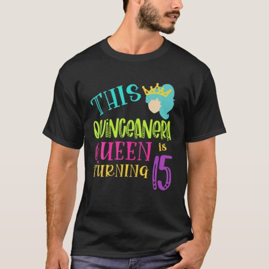 15e verjaardag van de 90-jarige Quinceanera Mis An T-shirt (Voorkant)