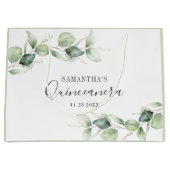 15e verjaardag van de Eucalyptus Greenery Quincean Groot Cadeauzakje (Voorkant)