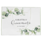 15e verjaardag van de Eucalyptus Greenery Quincean Groot Cadeauzakje (Achterkant)