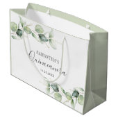 15e verjaardag van de Eucalyptus Greenery Quincean Groot Cadeauzakje (Achterkant Gekanteld)