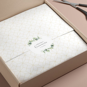 15e verjaardag van de Eucalyptus Greenery Quincean Ronde Sticker