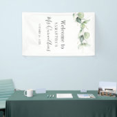 15e verjaardag van de Eucalyptus Greenery Quincean Spandoek (Beurs)