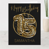 15e verjaardag van de lade van de Leopard van de D Kaart (Voorkant)