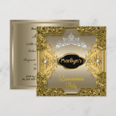 15e verjaardag van de Quinceañera Birthday Party Kaart (Voorkant / Achterkant)