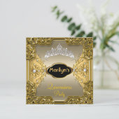 15e verjaardag van de Quinceañera Birthday Party Kaart (Staand voorkant)