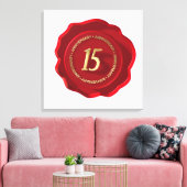 15e verjaardag van de rode wax - zegel canvas afdruk (Insitu (Woonkamer))