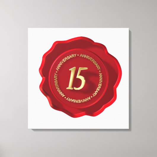 15e verjaardag van de rode wax - zegel canvas afdruk (Voorkant)