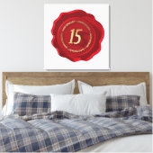 15e verjaardag van de rode wax - zegel canvas afdruk (Insitu (Slaapkamer))