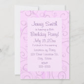 15e verjaardag van de roze Floral Kaart (Achterkant)