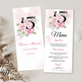 15e verjaardag van Quinceanera Rustic Floral Menu