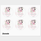 15e verjaardag van Quinceanera Rustic Floral Ronde Sticker (Vel)