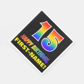 15e verjaardag: Vet, Vun, Eenvoudig, Regenboog 15 Servet (Hoek)