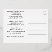 15e verjaardag: Vette, kleurrijke Fireworks-look Folie Uitnodiging Briefkaart (Achterkant)