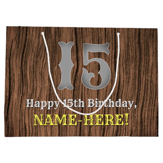 15e verjaardag: Western geïnspireerde kijk in het  Groot Cadeauzakje (Achterkant)